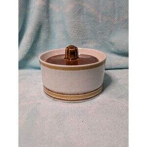 VINTAGE Brendan Erin Stone Arklow Ireland Covered Sugar Bowl 1970s MCM Retro